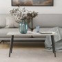 Стіл журнальний Монтана Ferrum-decor 45x100x50 Чорний метал ДСП Бетон 16 мм (FRD-106711)