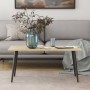 Стіл журнальний Монтана Ferrum-decor 45x100x50 Чорний метал ДСП Дуб Сонома 16 мм (FRD-106714)