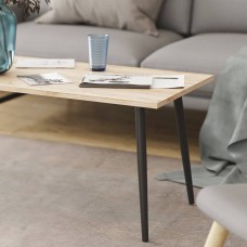 Стіл журнальний Монтана Ferrum-decor 45x100x50 Чорний метал ДСП Дуб Сан-Марино 16 мм (FRD-106716)