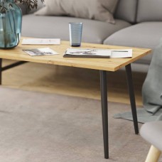 Стіл журнальний Монтана Ferrum-decor 45x100x50 Чорний метал ДСП Дуб Артизан 16 мм (FRD-106718)