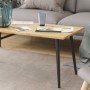 Стіл журнальний Монтана Ferrum-decor 45x100x50 Чорний метал ДСП Дуб Артизан 16 мм (FRD-106718)