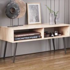 Тумба під ТВ Невада Ferrum-decor 45x100x38 Чорний метал ДСП Дуб Сан-Марино 16 мм (FRD-106724)