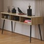 Тумба под телевизор Кентуки Ferrum-decor 45x139x38 Черный металл ДСП Дуб Сонома 16 мм (FRD-106730)