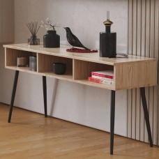 Тумба під телевізор Кентуки Ferrum-decor 45x139x38 Чорний метал ДСП Дуб Сан-Марино 16 мм (FRD-106732)