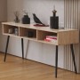 Тумба під телевізор Кентуки Ferrum-decor 45x139x38 Чорний метал ДСП Дуб Сан-Марино 16 мм (FRD-106732)