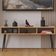 Тумба під телевізор Кентуки Ferrum-decor 45x139x38 Чорний метал ДСП Дуб Артизан 16 мм (FRD-106734)
