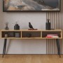Тумба під телевізор Кентуки Ferrum-decor 45x139x38 Чорний метал ДСП Дуб Артизан 16 мм (FRD-106734)