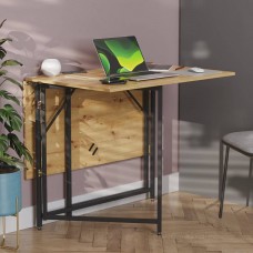 Стіл трансформер книжка Вуді Ferrum-decor 75x130x90 Чорний метал ДСП Дуб Артизан 16 мм (FRD-106750)