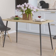 Кухонний стіл Марсель 40 Ferrum-decor 75x120x70 Чорний метал ДСП Дуб Сонома 16 мм (FRD-106764)