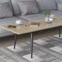 Стіл трансформер журнальний Dandi Small Ferrum-decor 45x120 160)x70 Чорний метал ДСП Дуб Сонома 16 мм (FRD-106796)