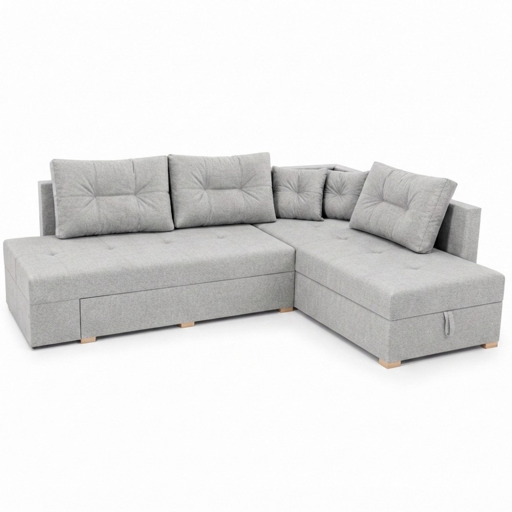 Диван ортопедичний поворотний Мекко Mercury 3000*2150 Pocket Spring Cocos III категорія Austin 17 Silver (MEK-161099)