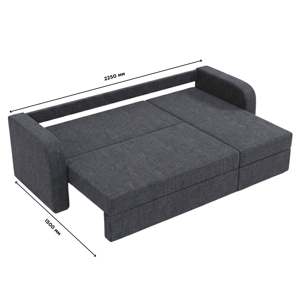 Кутовий диван ортопедичний Мекко Wilson 1950*1450 Gold IV категорія Bestseller Dark Grey (MEK-161530)