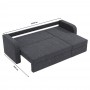 Кутовий диван ортопедичний Мекко Wilson 1950*1450 Gold IV категорія Bestseller Dark Grey (MEK-161530)