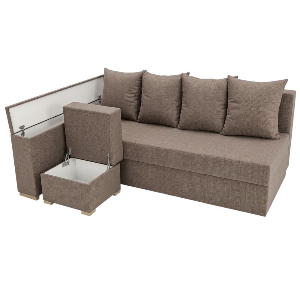 Кутовий ортопедичний диван Мекко Cube 2250×1430 Lux III категорія Austin 3 Antelope (MEK-161540)