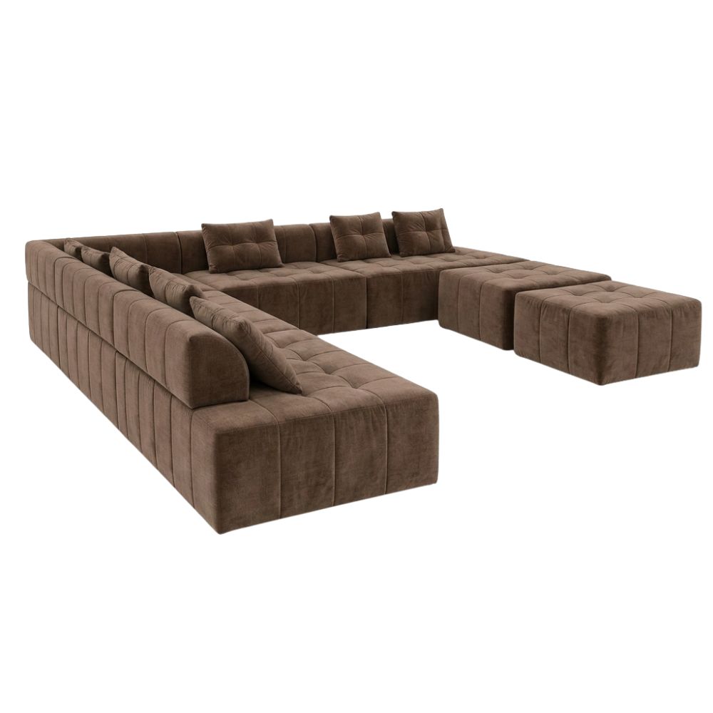 Угловой диван Мекко Paradise 3500*3500 Perfect IV категория Bestseller Latte (MEK-161510)