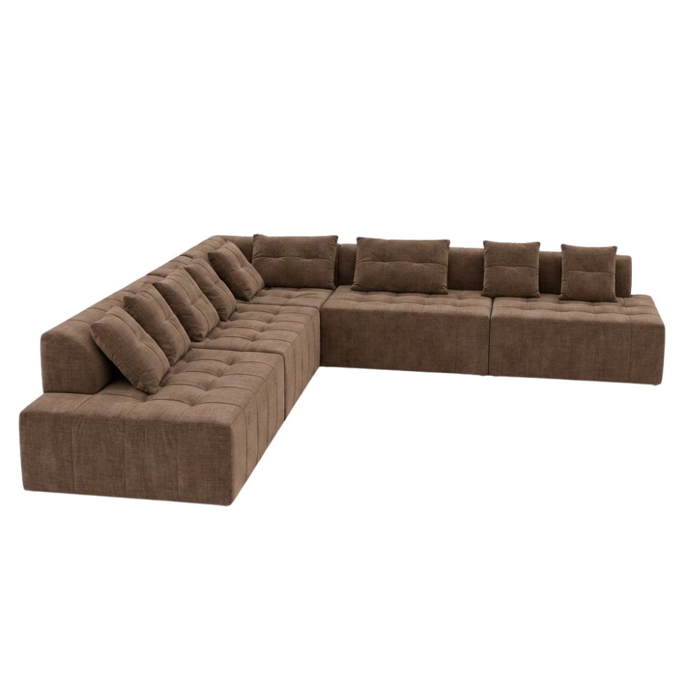 Угловой диван Мекко Paradise 3500*3500 Perfect IV категория Bestseller Latte (MEK-161510)