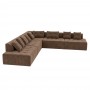 Угловой диван Мекко Paradise 3500*3500 Perfect IV категория Bestseller Latte (MEK-161510)