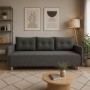 Ортопедичний диван Мекко Scandi 2060×950 Bonel Standart Hard Plus III категорія Austin 20 Graphite (MEK-161560)