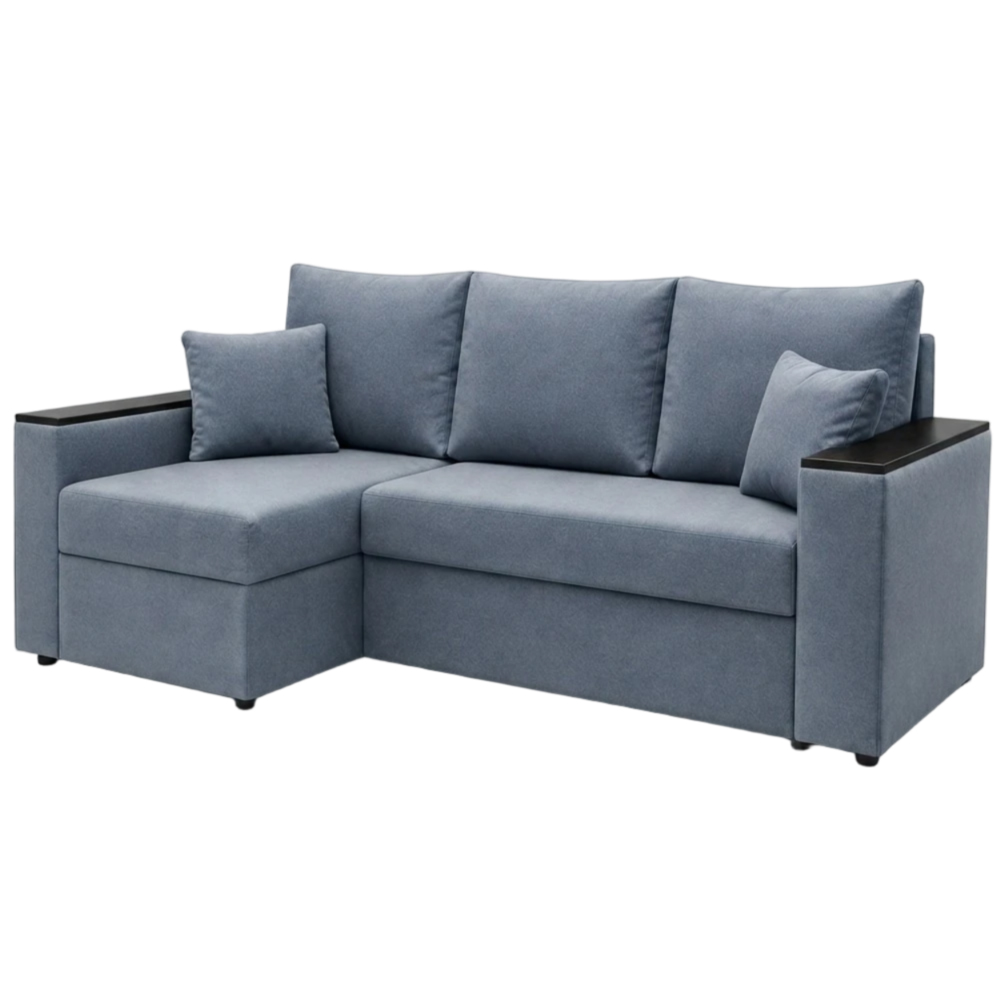 Кутовий ортопедичний диван Мекко Senator 2500x1500 Gold IV категорія Bestseller Blue Fog (MEK-161750)