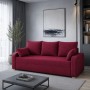 Ортопедичний диван Мекко Wilson Maxi 2300x1000 Bonel Standart Hard Plus III категорія Austin 8 Ruby Red (MEK-161360)
