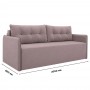 Ортопедический диван Мекко Yes! 2050x860 Pocket Spring Cocos II категория Allure Premium Yellow (MEK-161119)
