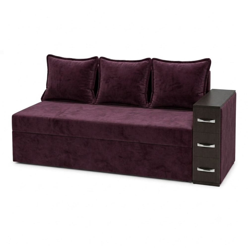Ортопедичний диван Мекко Compact 2200×960 Lux II категорія Allure Premium Beet (MEK-161621)