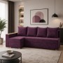 Кутовий ортопедичний диван Мекко Cube 2250×1430 Lux IV категорія Bestseller Plum (MEK-161541)