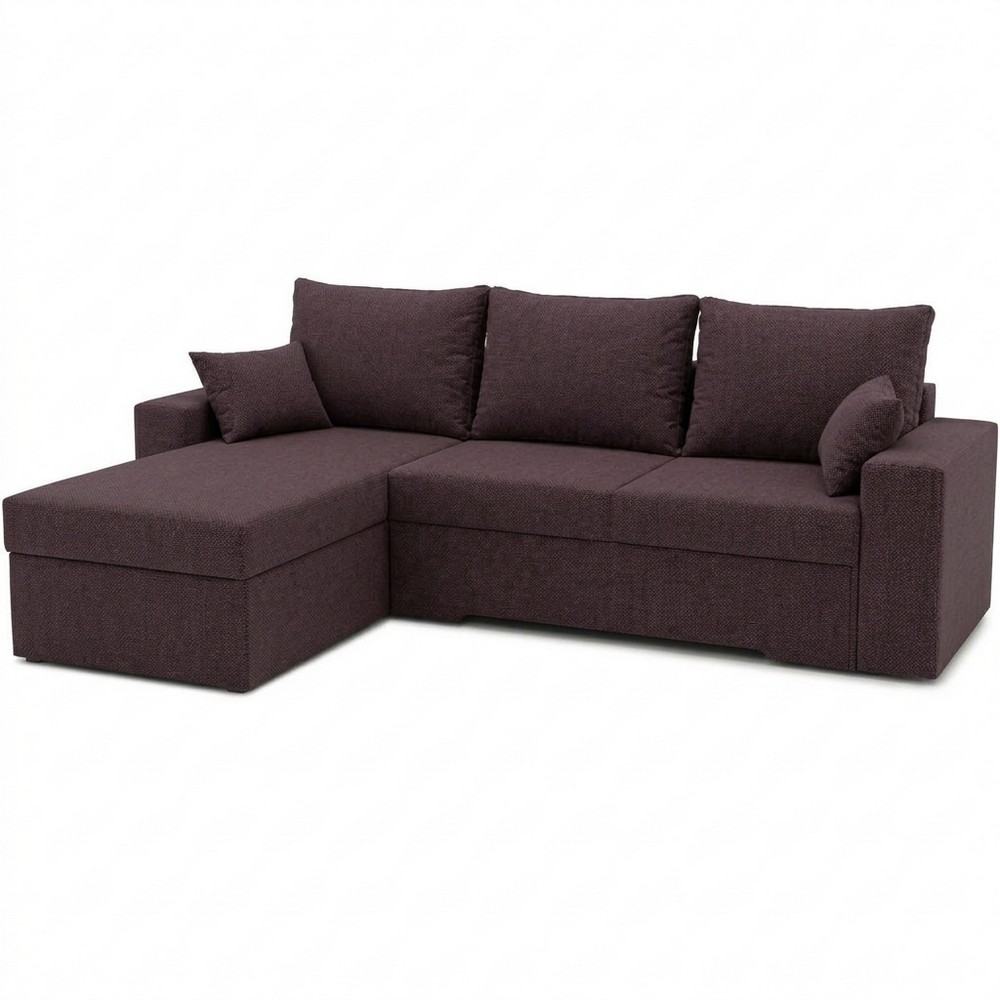 Кутовий ортопедичний диван Мекко Epoh 3000х1800 Gold III категорія Austin 7 Aubergine (MEK-161611)