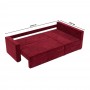 Кутовий ортопедичний диван Мекко Lincoln 2400*1500 Pocket Spring Cocos II категорія Allure Premium Wine (MEK-161281)