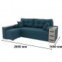 Кутовий ортопедичний диван Мекко Cube Shuttle NOVO 2650*1650 Gold I категорія Riviera 063 (MEK-161482)