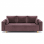 Ортопедический диван Мекко Oslo 2300*1000 Bonel Standart Hard Plus II категория Allure Premium Dusty Violet (MEK-161151)