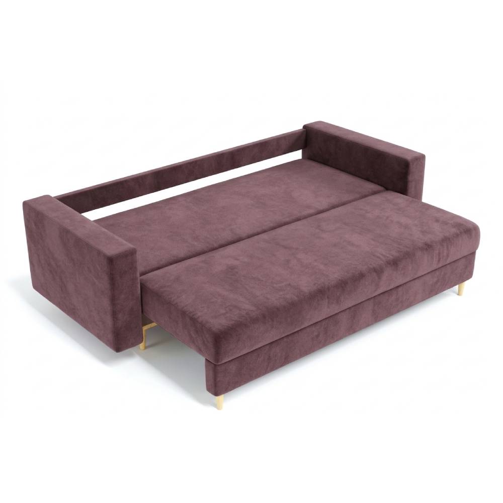 Ортопедический диван Мекко Oslo 2300*1000 Bonel Standart Hard Plus II категория Allure Premium Dusty Violet (MEK-161151)