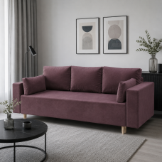 Ортопедичний диван Мекко Oslo 2300*1000 Pocket Spring Cocos II категорія Allure Premium Dusty Violet (MEK-161161)