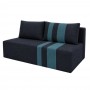 Ортопедичний диван Мекко Cool 1900*860 мм Bonel Standart Hard Plus II категорія тканини Allure Premium Graphite/Aqua(MEK-161292)