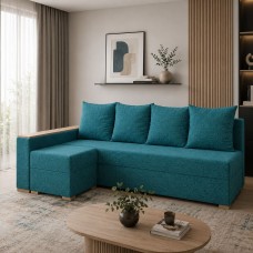 Кутовий ортопедичний диван Мекко Cube 2250×1430 Pocket Spring Cocos тканина Bagama 16 (MEK-161542)