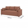 Диван розкладний ортопедичний Мекко Lincoln 2300*1000мм Pocket Spring Cocos I категорія Riviera 052 (MEK-161322)