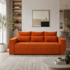 Ортопедичний диван Мекко Trend 2650×1150 Gold II категорія Allure Premium Orange (MEK-161672)