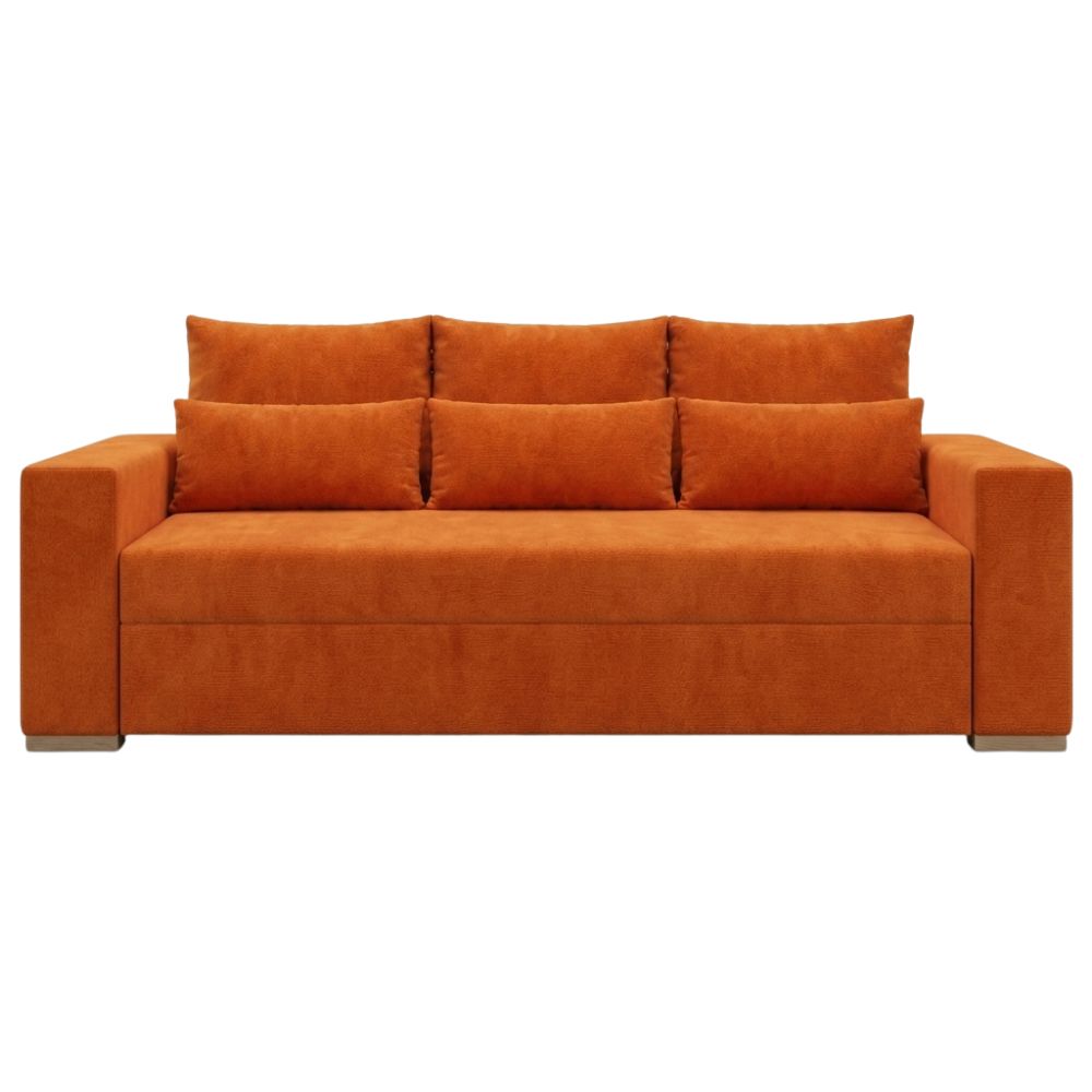 Ортопедичний диван Мекко Trend 2650×1150 Gold II категорія Allure Premium Orange (MEK-161672)