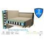 Диван прямий Мекко Monaco 2170х930 Pocket Spring Cocos I категорія Riviera 041 (MEK-161722)