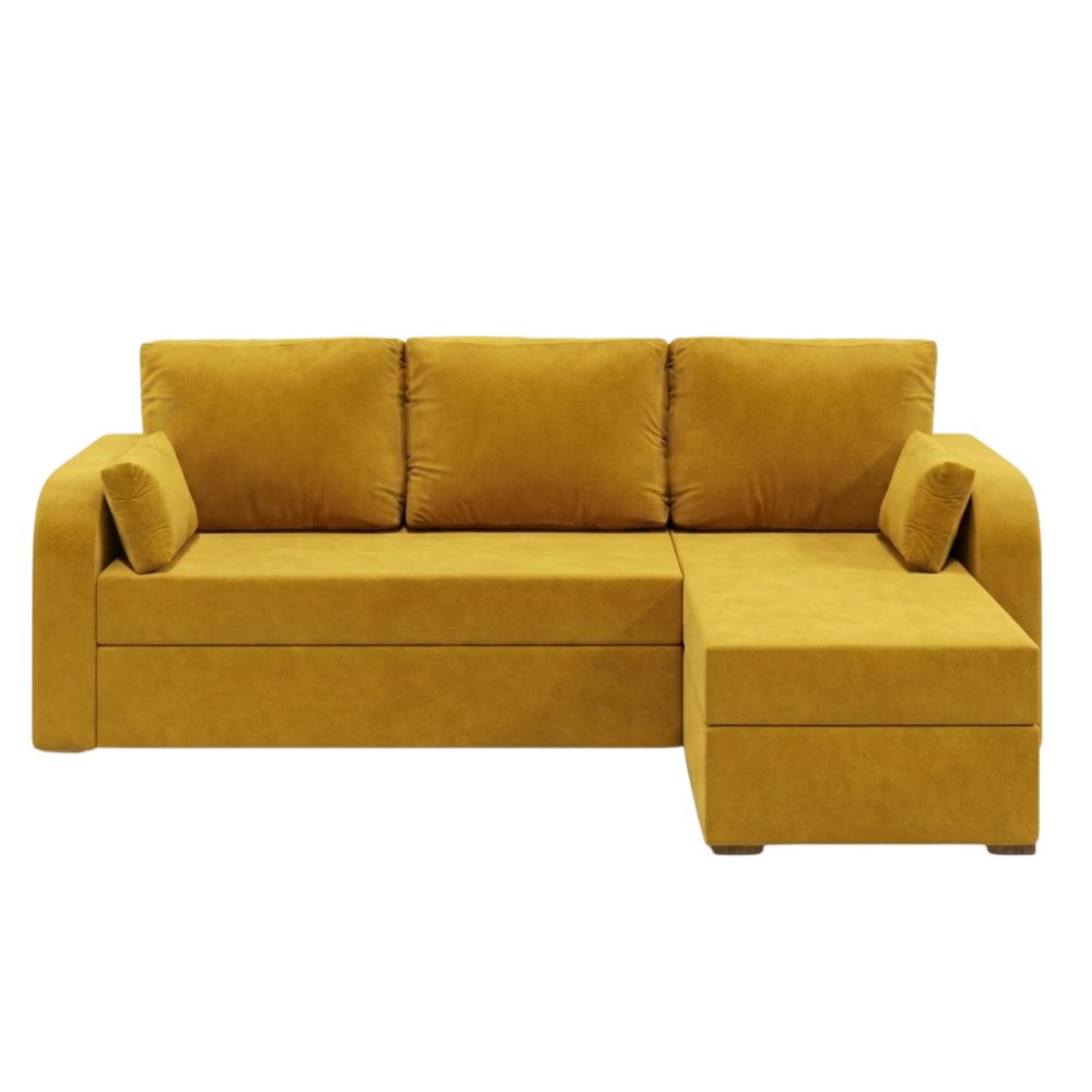 Угловой диван ортопедический Мекко Wilson 1950*1450 Pocket Spring Cocos II категория Allure Premium Yellow (MEK-161523)