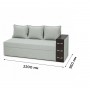 Ортопедичний диван Мекко Compact 2200×960 Light тканина Bagama 17 (MEK-161613)