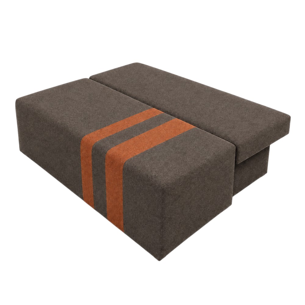 Ортопедический диван Мекко Cool 1900*860 мм Bonel Standart Hard Plus III категория ткани Austin Fossil/Austin Rust (MEK-161293)