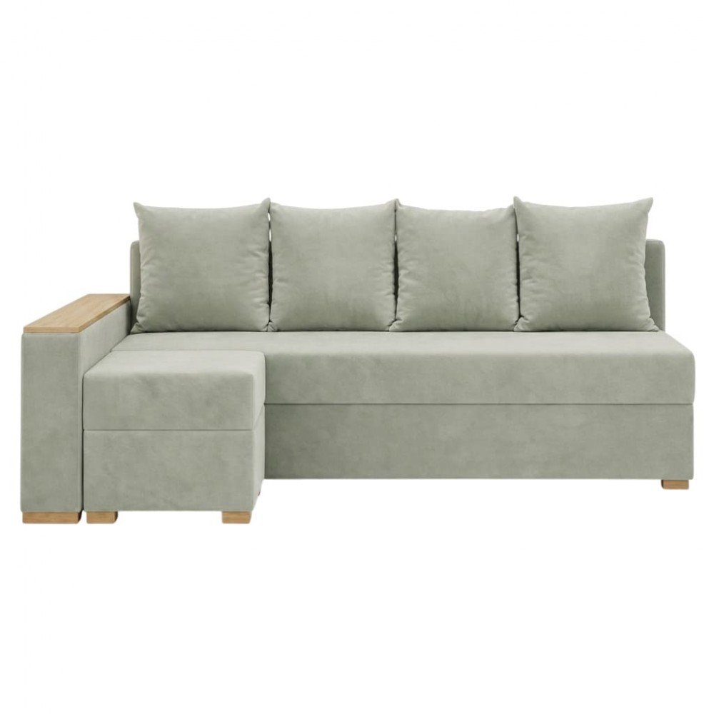 Угловой ортопедический диван Мекко Cube 2250×1430 Pocket Spring Cocos I категория Riviera 002 (MEK-161543)