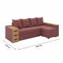 Кутовий ортопедичний диван Мекко Cube Shuttle 2600x1430 Pocket Spring Cocos IV категорія Bestseller White Sand (MEK-161142)