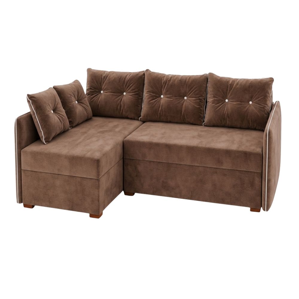 Кутовий диван ортопедичний Мекко Meet 2080х1430 Pocket Spring Cocos II категорія Allure Premium Nut (MEK-161203)
