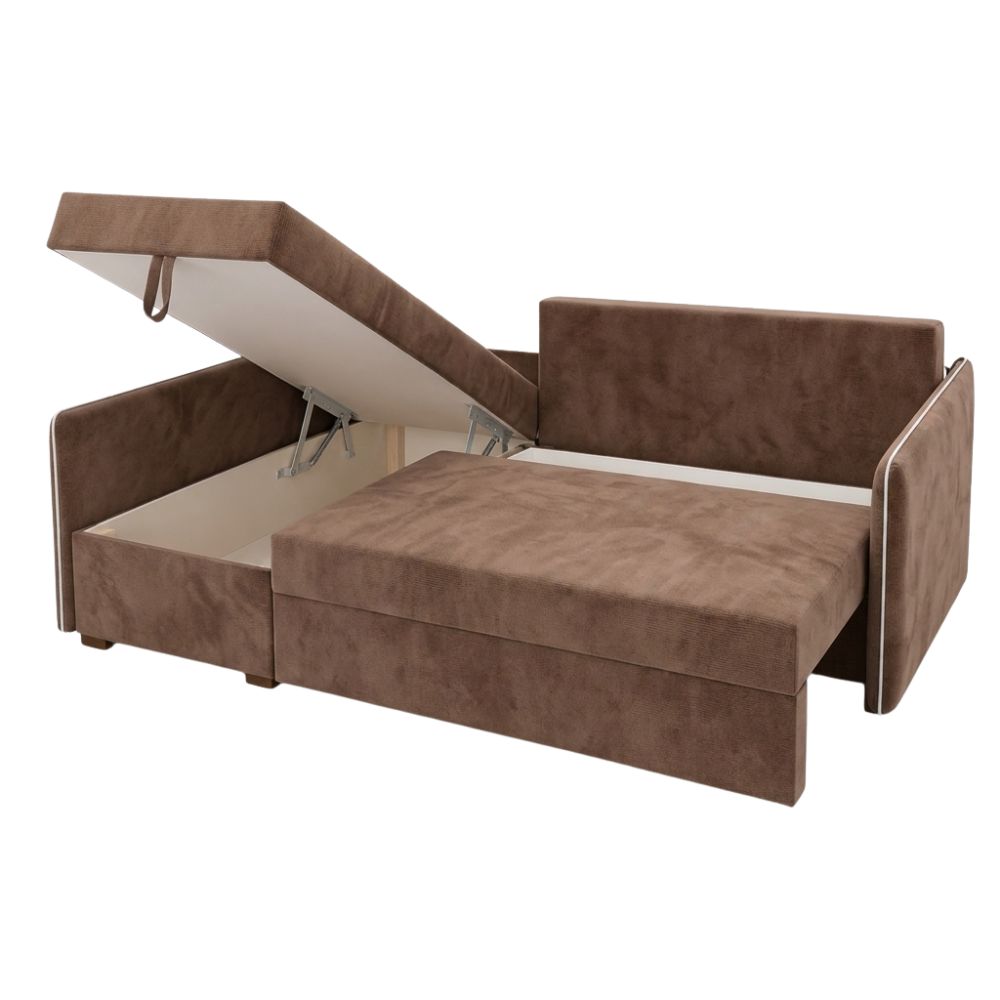 Кутовий диван ортопедичний Мекко Meet 2080х1430 Pocket Spring Cocos II категорія Allure Premium Nut (MEK-161203)
