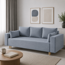 Ортопедичний диван Мекко Oslo 2300*1000 Pocket Spring Cocos IV категорія Bestseller Blue Fog (MEK-161163)