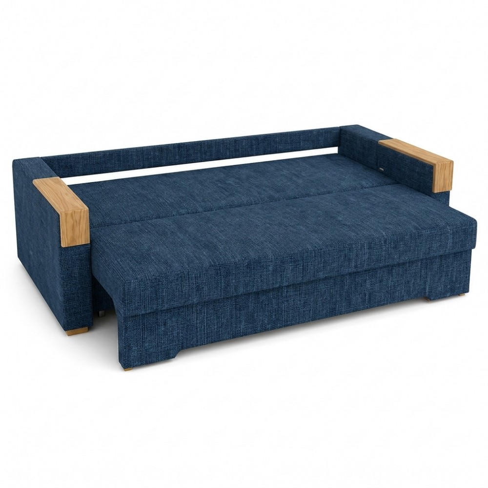 Ортопедический раскладной диван Мекко Reston 2250×960 Bonel Standart Hard Plus IV категория Bestseller Denim (MEK-161174)