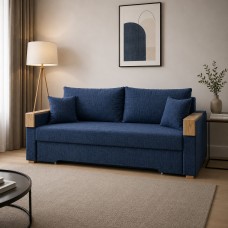 Ортопедичний розкладний диван Мекко Reston 2250×960 Pocket Spring Cocos IV категорія Bestseller Denim (MEK-161184)