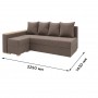 Кутовий ортопедичний диван Мекко Cube 2250×1430 Bonel Standart Hard Plus II категорія Allure Premium Rose (MEK-161534)